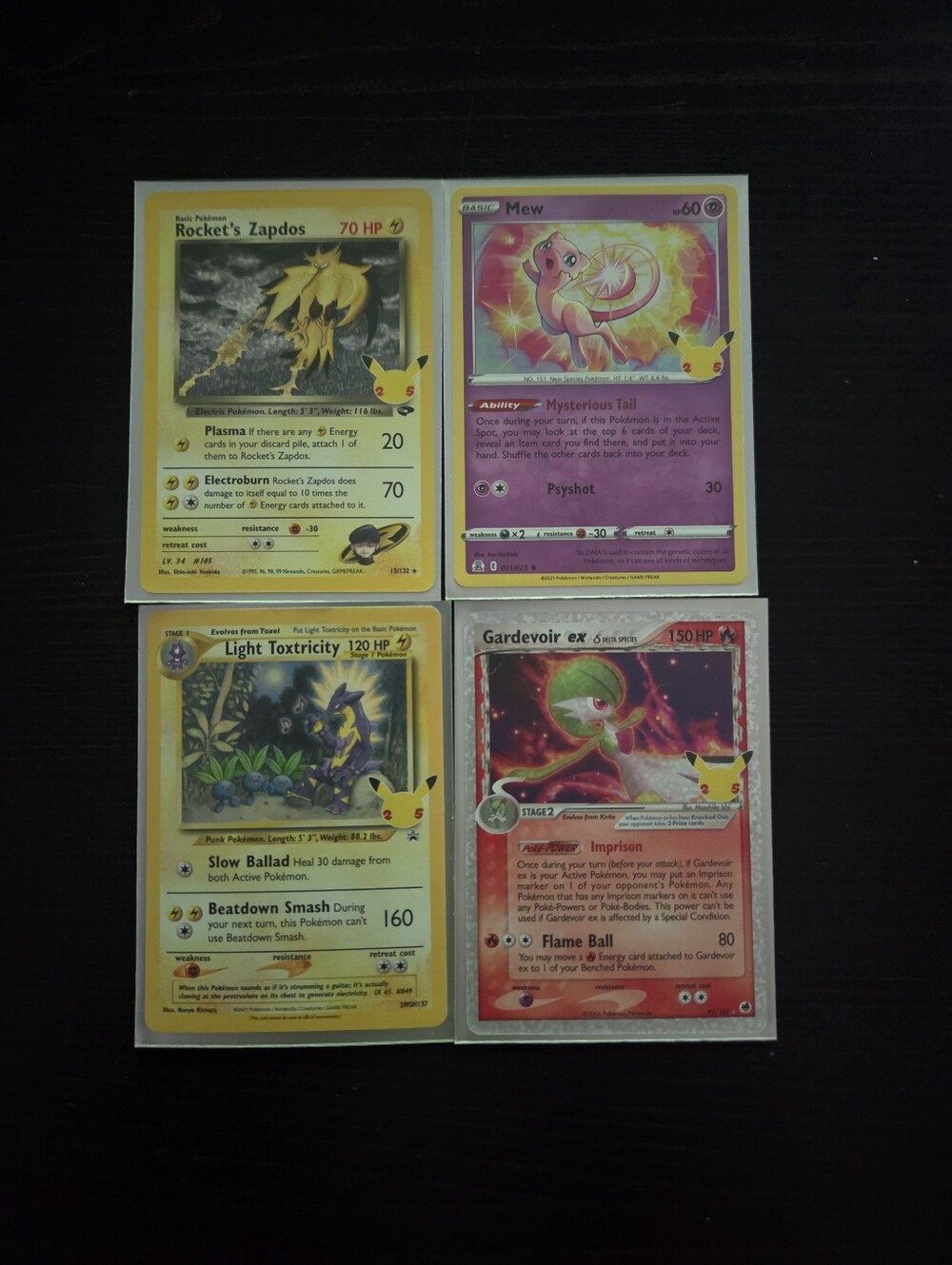 Pokemon Celebrations 25th Anniversary 4 Trading Card Lot